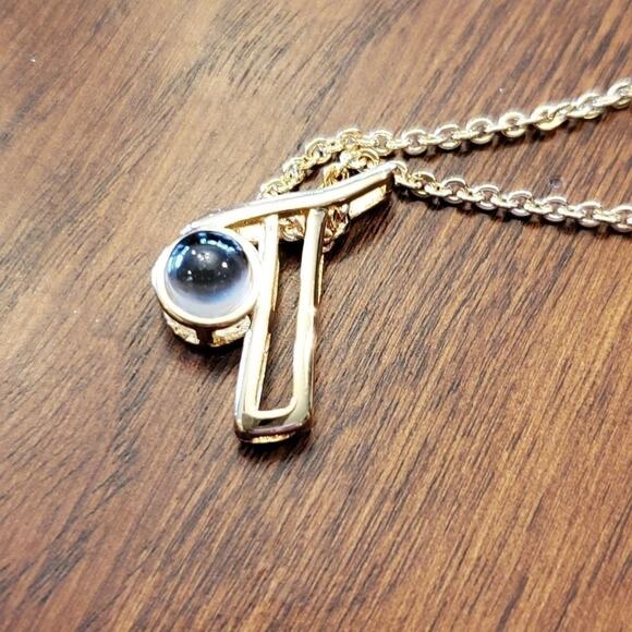 INITIAL JEWELED‎ necklace E T H C - Picture 14 of 15